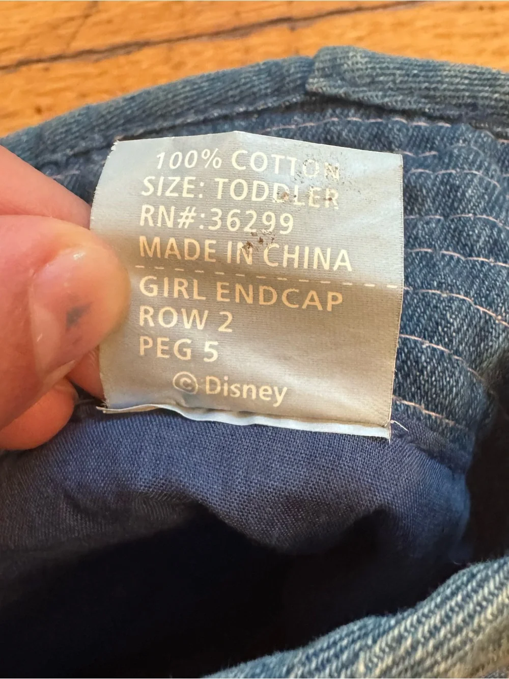 Disney Winnie the Pooh Denim Bucket Hat Toddler Blue Hunny is Yummy Vintage